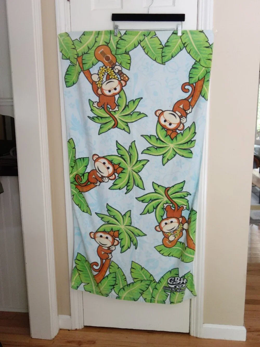 Vntg – GOTTA BE HAWAIIAN GBH Monkey Coconut Trees Beach Towel Approx. 30”x54”
